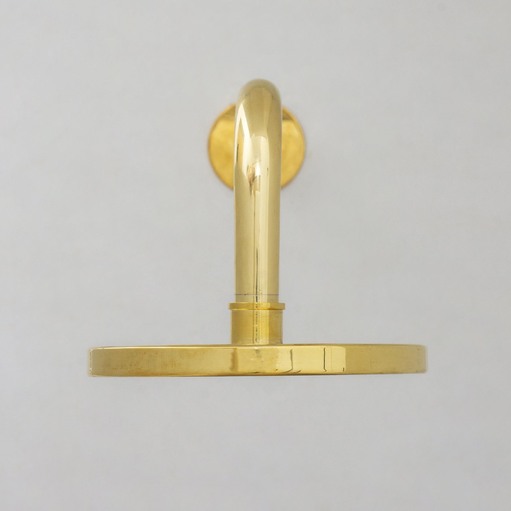 Unlacquered Solid Brass Rain Shower Head, Round Handcrafted Vintage Showerhead - Insideast