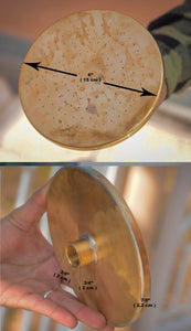 Unlacquered Solid Brass Rain Shower Head, Round Handcrafted Vintage Showerhead, Works Outdoor
