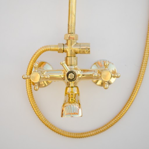Heritage - Unlacquered Brass Exposed Shower System With Tub Filler