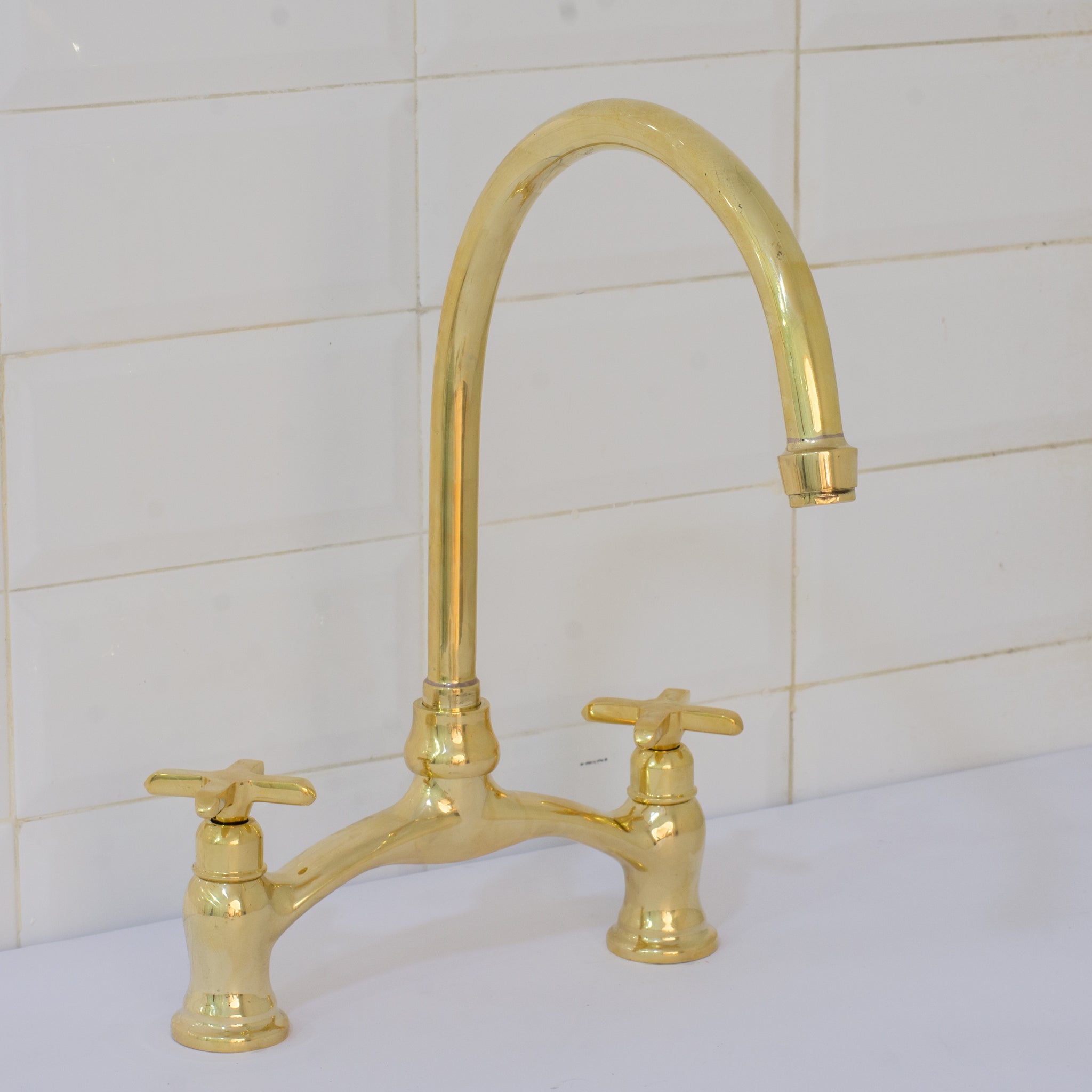 Verdeau - Unlacquered Bridge Kitchen Faucet - Insideast