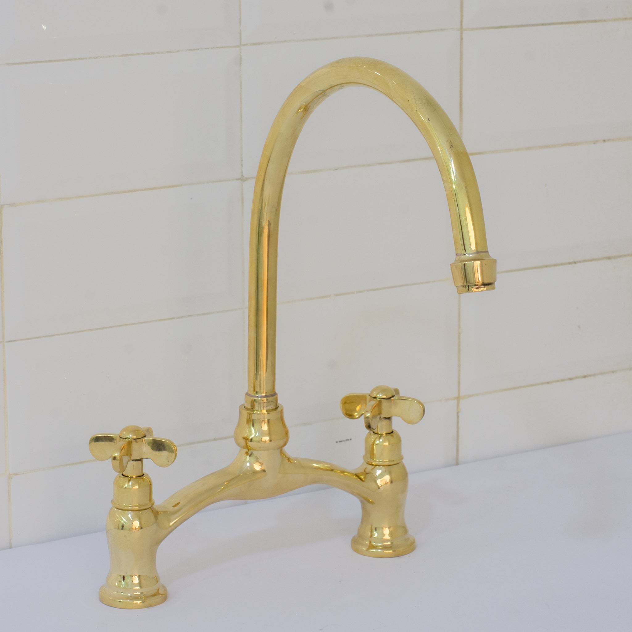 Verdeau - Unlacquered Bridge Kitchen Faucet - Insideast