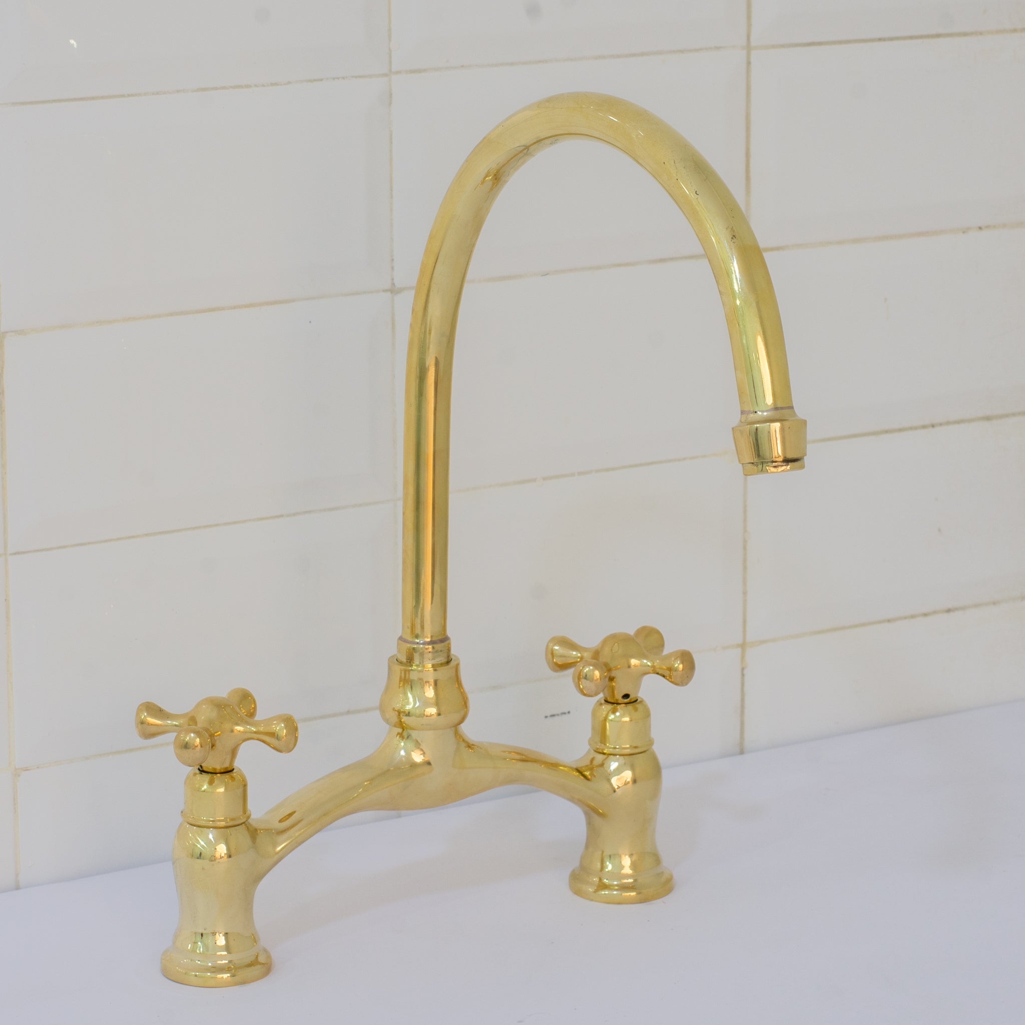 Verdeau - Unlacquered Bridge Kitchen Faucet - Insideast