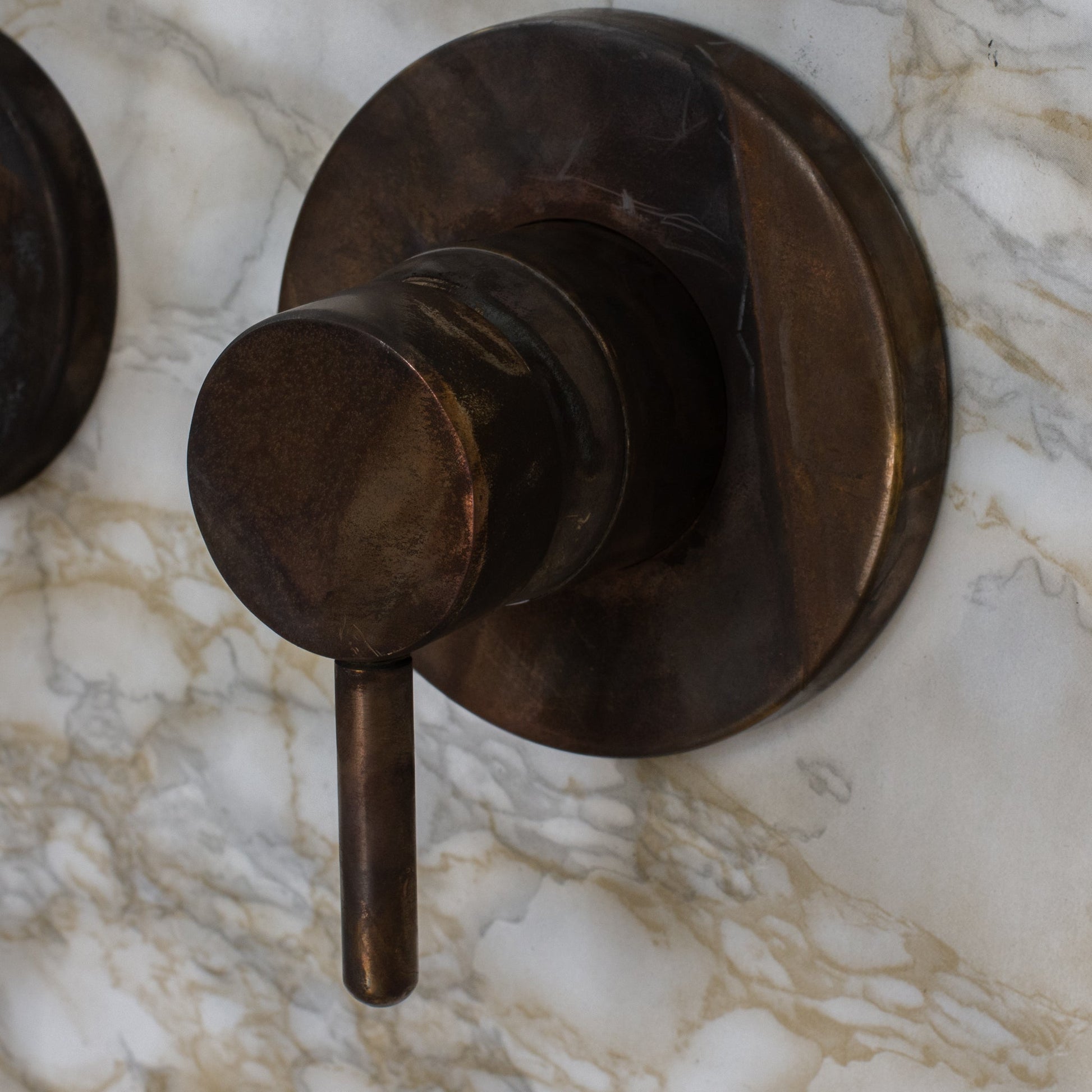 Vintage Bathroom Wall Faucet, Aged Brass Built - in Faucet, Concealed Mixer Tap, Recessed Basin Mixer Faucet - Insideast