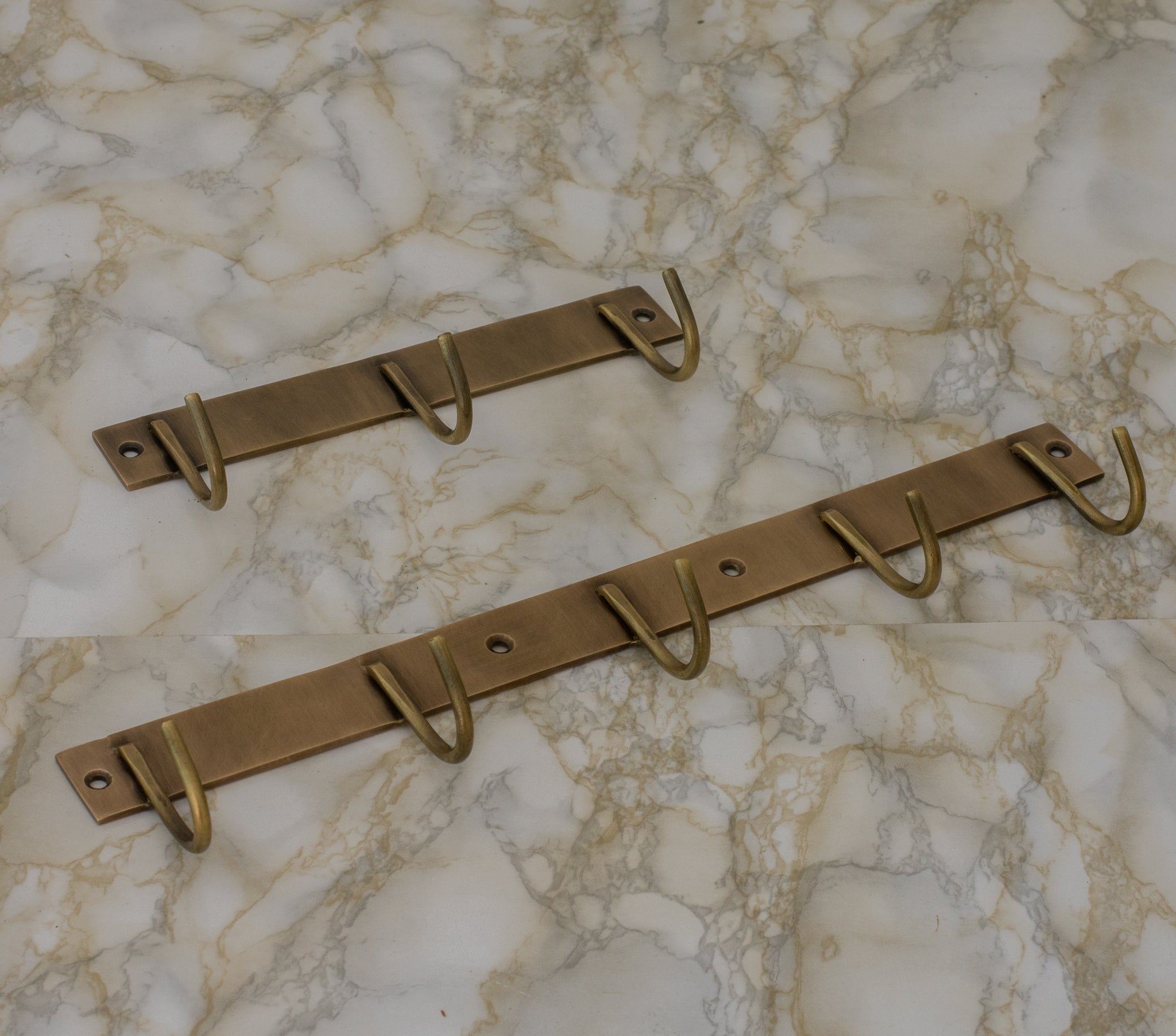 Vintage Brass Hooks Rail | Coat Rack Hooks - Insideast