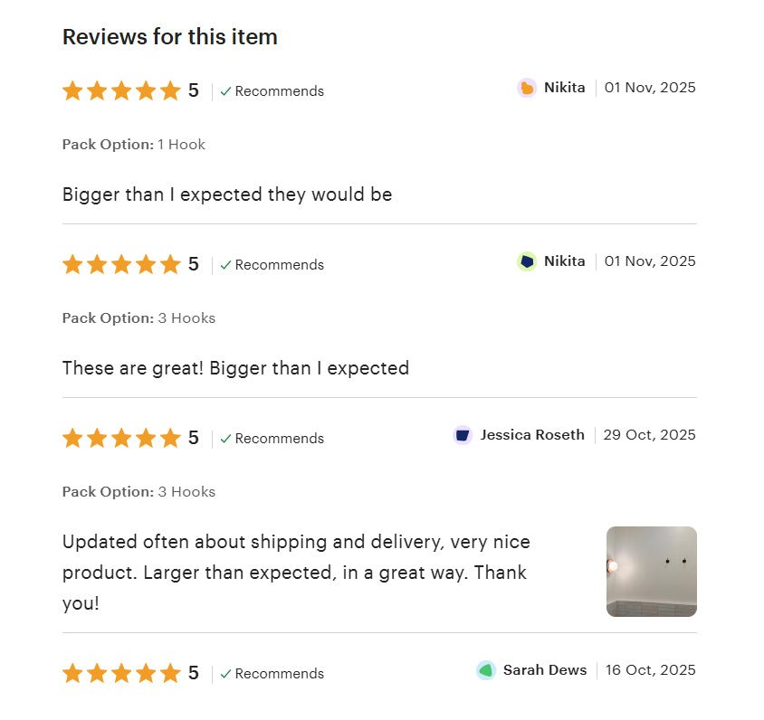 Vintage Hooks Set | Solid Brass Single Hook - Insideast