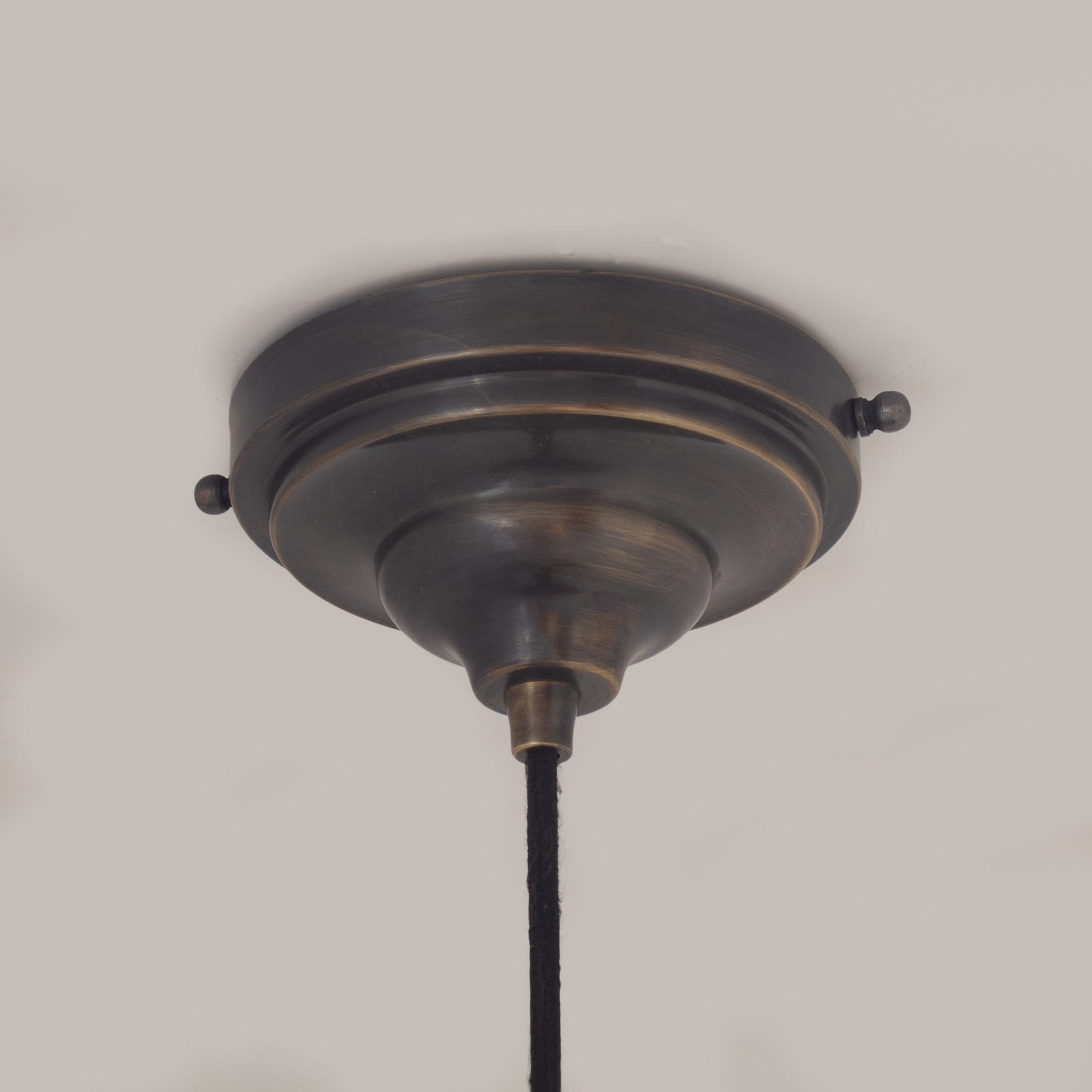 Vintage Solid Brass Pendant Light, Dome Ceiling Light, Oiled Finish - Insideast