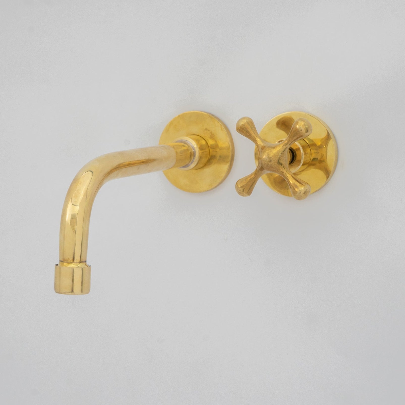 Wall Mount Cold Faucet, Unlacquered Brass Wall Mount Cold Water Tap - Insideast