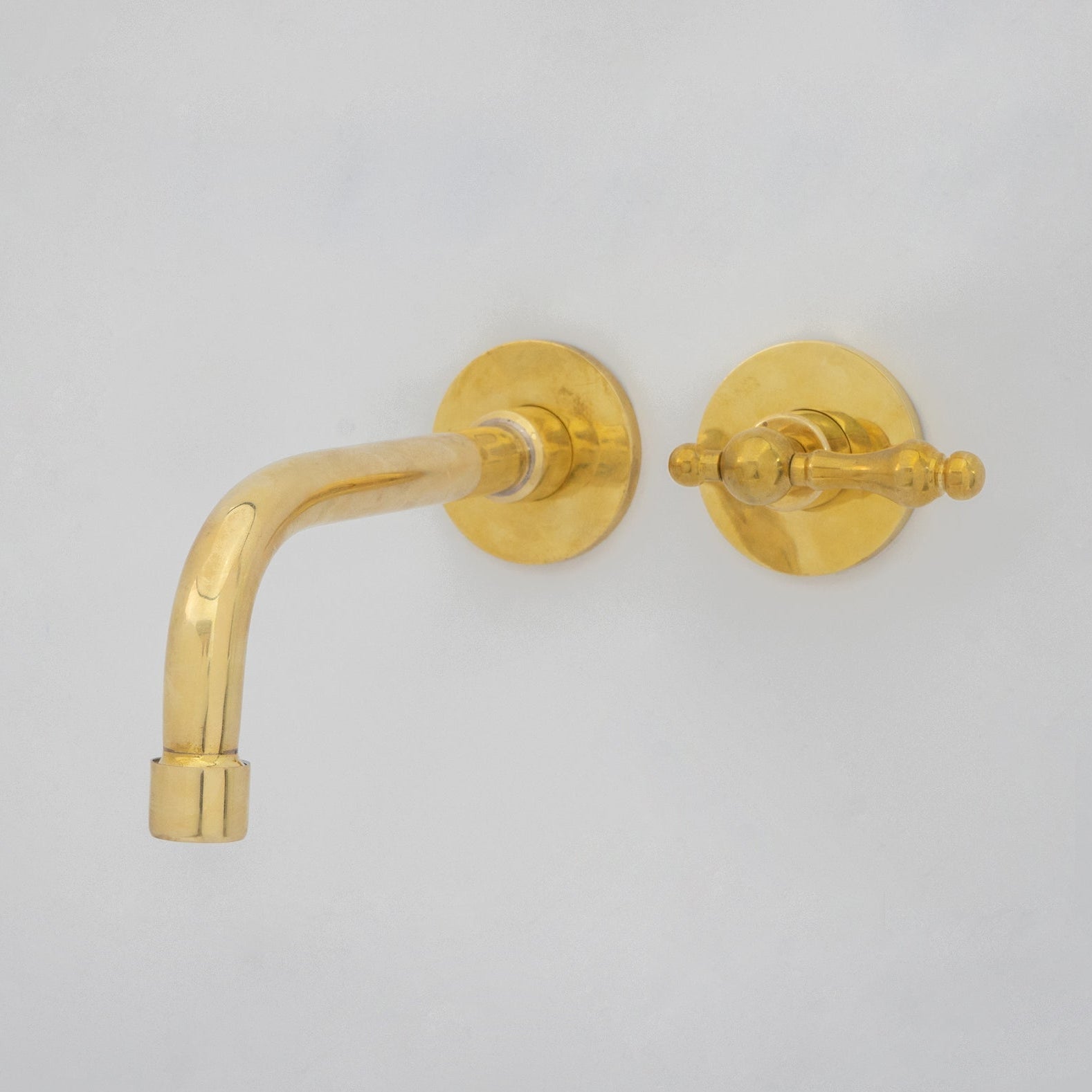 Wall Mount Cold Faucet, Unlacquered Brass Wall Mount Cold Water Tap - Insideast
