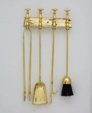 Wall - Mounted Solid Brass Fireplace Tools, Handcrafted Fireplace Set - Insideast