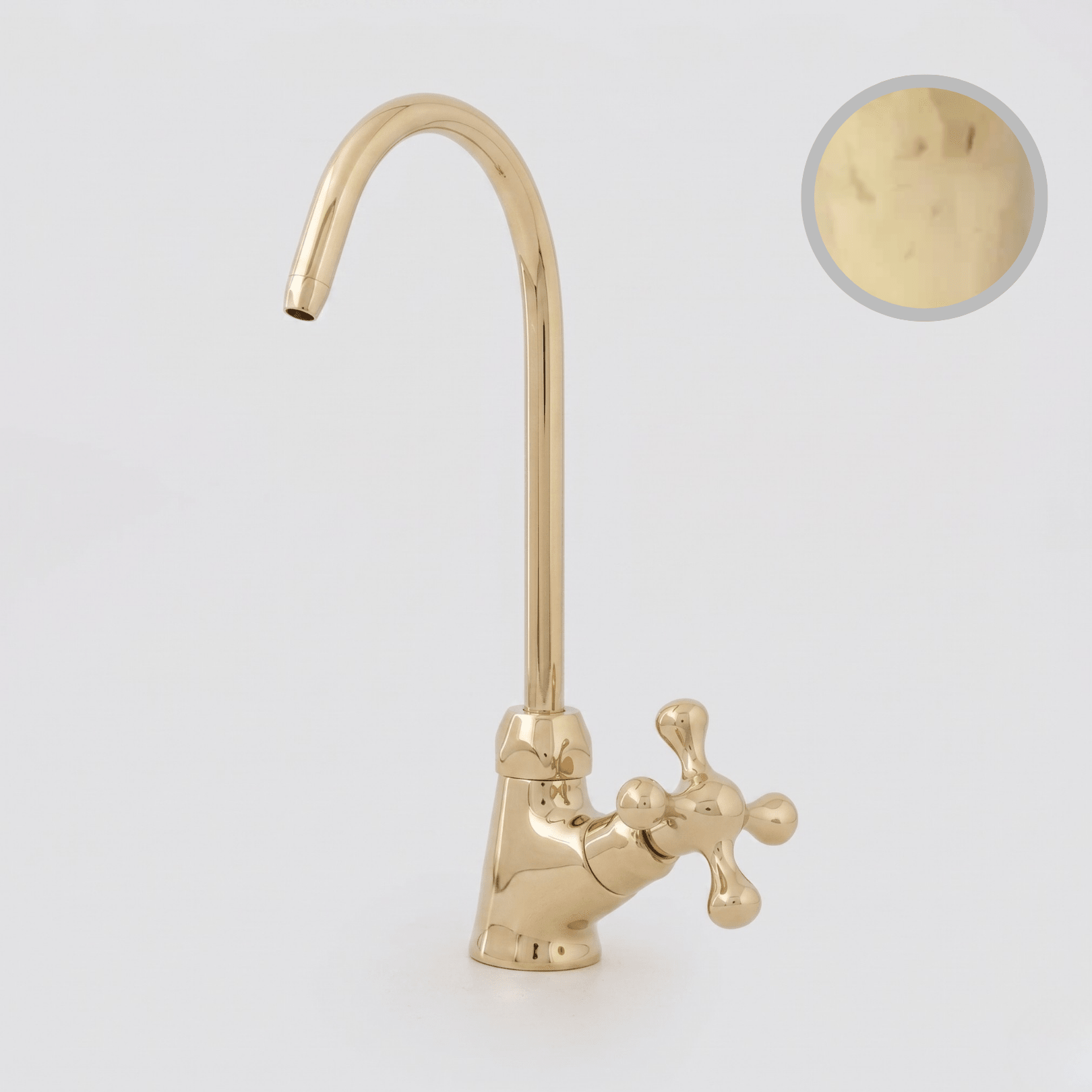 Artisan Gooseneck Water Tap | Single Hole Cold Water Faucet | Signature Living Finishes - Insideast