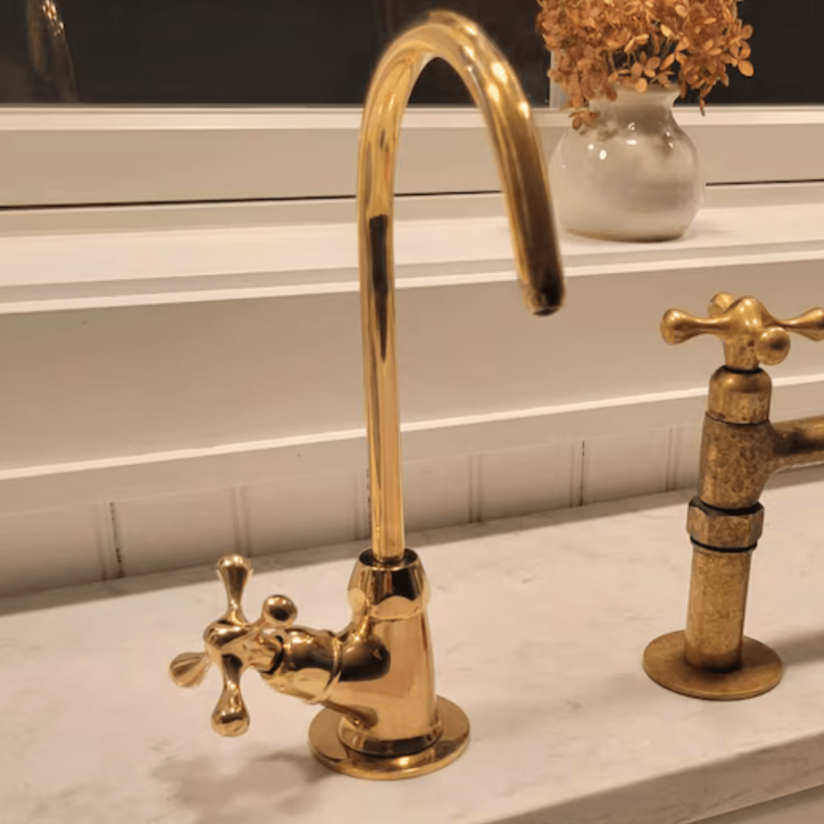 Artisan Gooseneck Water Tap | Single Hole Cold Water Faucet | Signature Living Finishes - Insideast