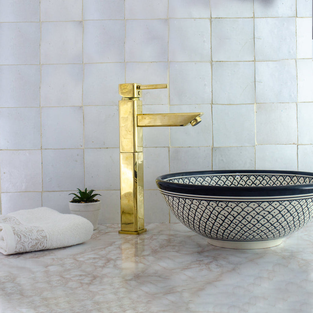 Antique Brass Bathroom Faucet - Vessel Sink Faucet
