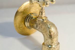 Antique Brass Faucet - Brass Wall Mount Faucet ISW03