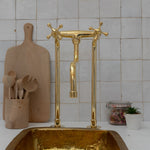 Load image into Gallery viewer, Antique Brass Kitchen Faucet - Unlacquered Brass Faucet ISF48
