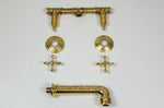 Load image into Gallery viewer, Brass Bathroom Faucet - Antique Brass Wall Mount Faucet ISW04
