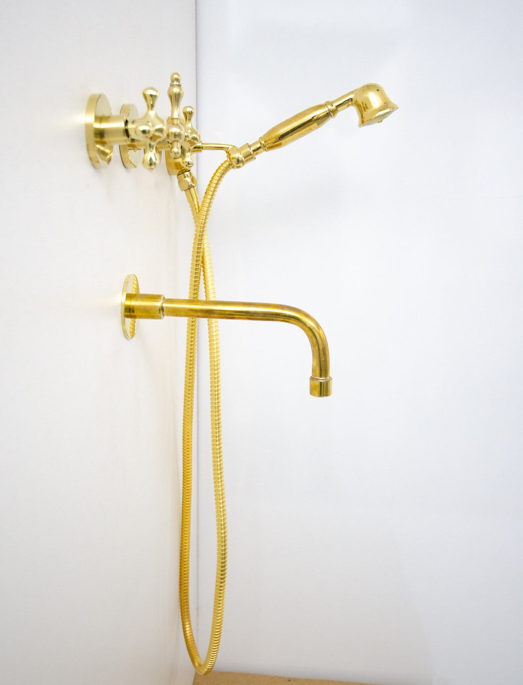 antique brass shower fixtures