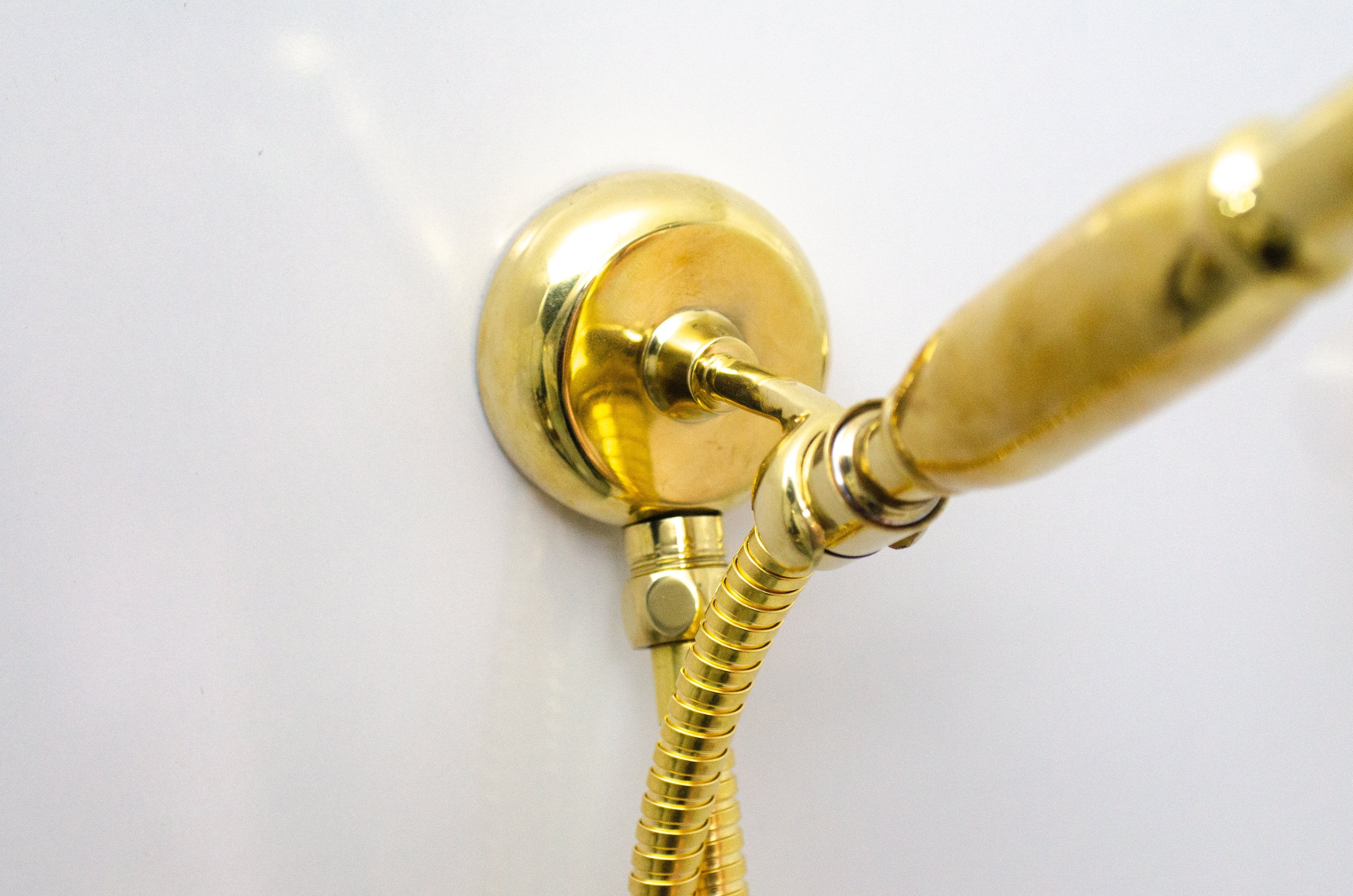 Unlacquered Brass Shower