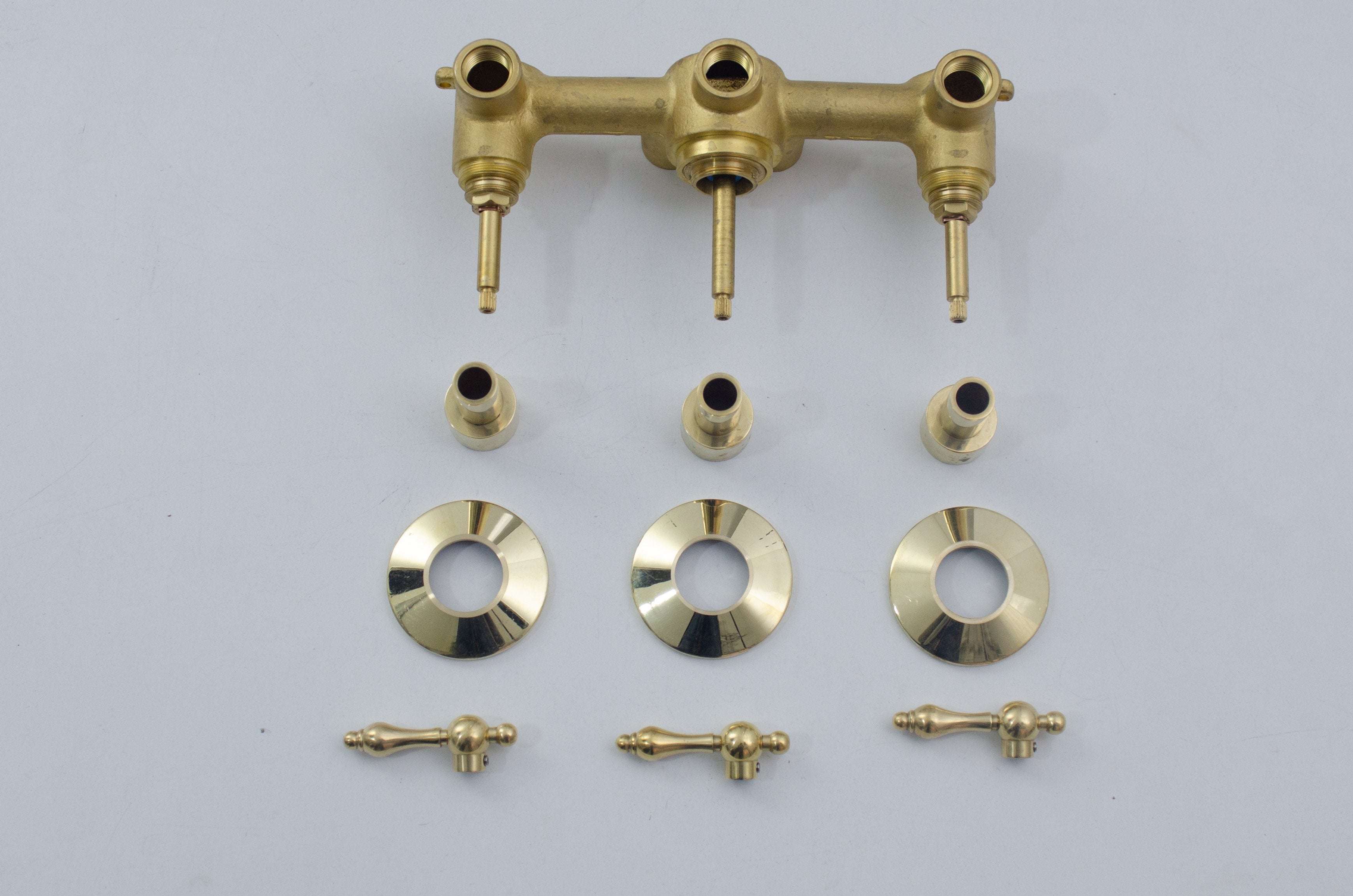 antique brass shower system