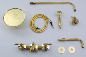 antique brass shower system