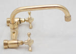 Load image into Gallery viewer, Antique Brass Bathroom Faucet - Wall Faucets

