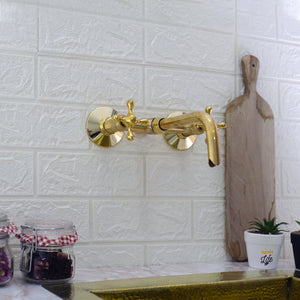 antique brass kitchen faucet
