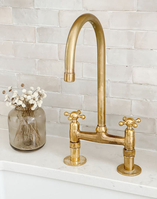 brass bridge faucet
