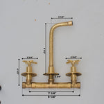 Load image into Gallery viewer, Built In Brass Bathroom Faucet- Hammered Wall Sink Faucet
