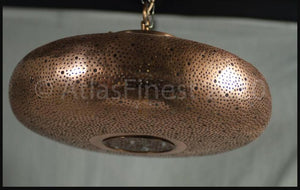 Copper Hanging Pendant Light Morocco Shade Ceiling Lantern