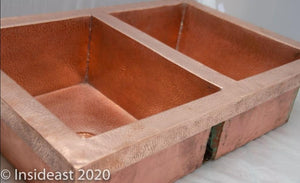 Customized Farmhouse 16 Gauge Copper Kitchen Sink