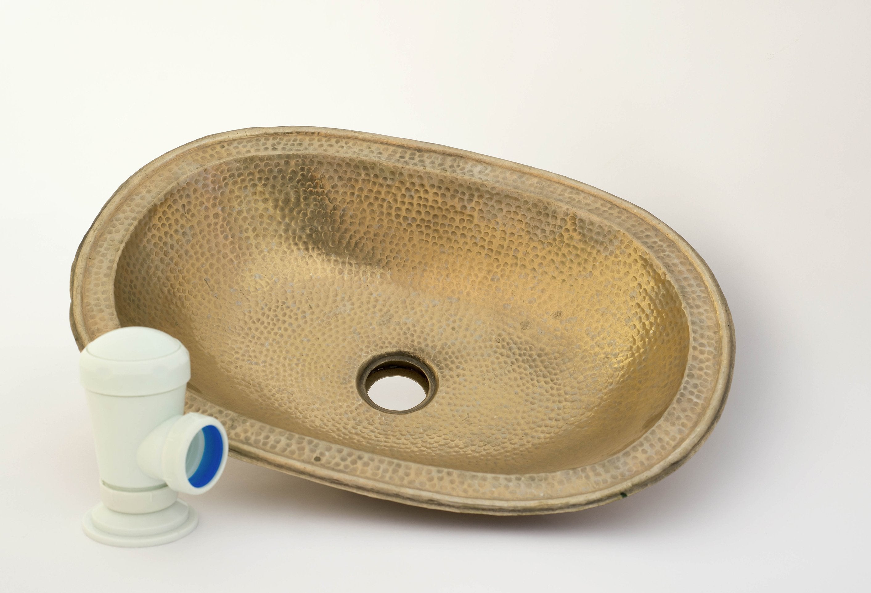 Hand Hammered Oval Sink ISS04 - Handcrafted Drop-in Sink