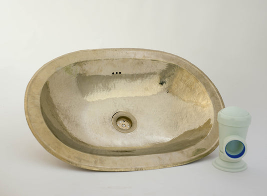 Handcrafted Oval Drop-in Bathroom Sink ISS05