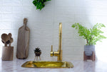 Load image into Gallery viewer, unlacquered brass kitchen faucet
