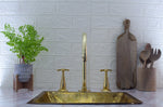 Load image into Gallery viewer, Insideast Moroccan Brass Vintage ISF26 3-Holes / Palm Handles Kitchen Faucet
