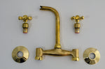 Load image into Gallery viewer, antique brass kitchen faucet
