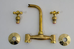 antique brass kitchen faucet