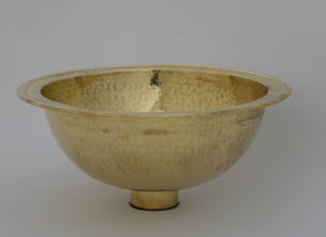 Moroccan Golden Brass Hammered Sink ISS07- Handmade Round Drop-in Sink