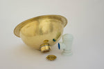 Load image into Gallery viewer, Moroccan Golden Brass Hammered Sink ISS07- Handmade Round Drop-in Sink
