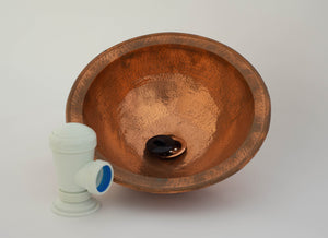 Round Hammered Copper Drop-in Sink ISS03