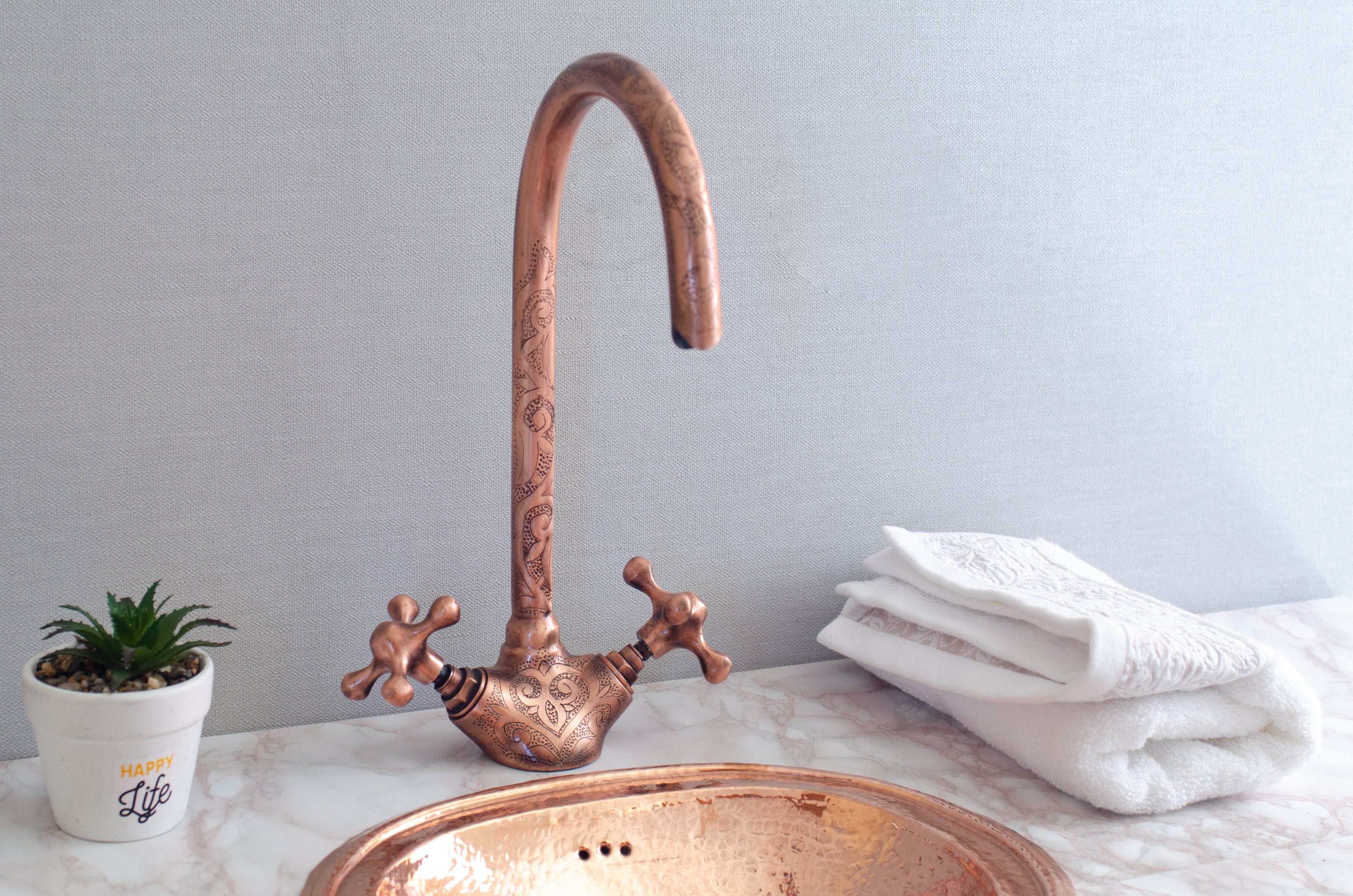 single hole bathroom faucet - copper faucet | insideast
