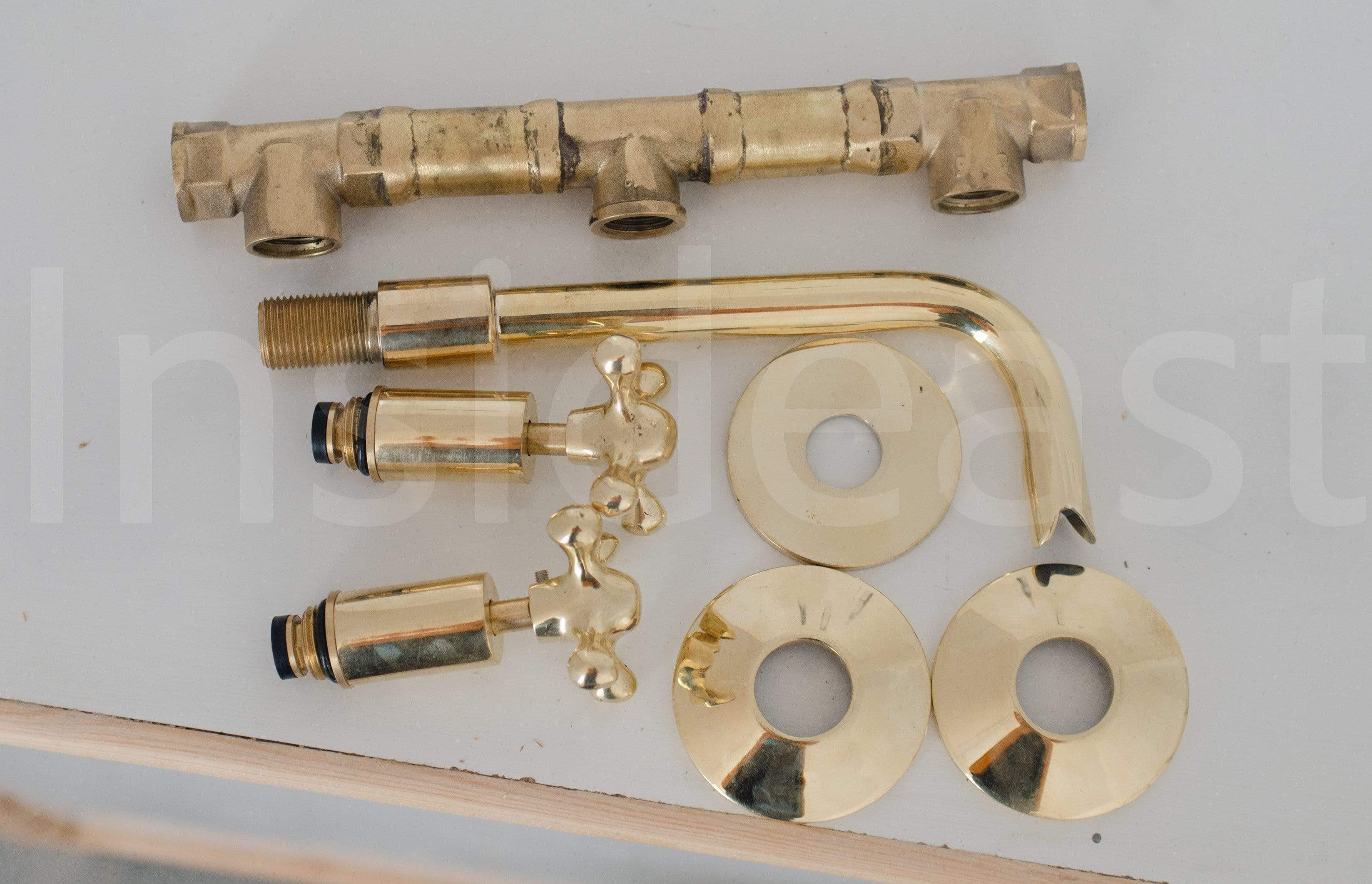 unlacquered brass faucet