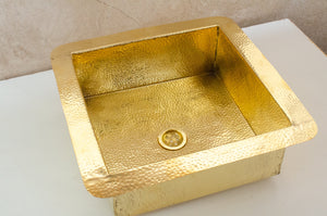 Hammered Kitchen Sink - Brass Sink