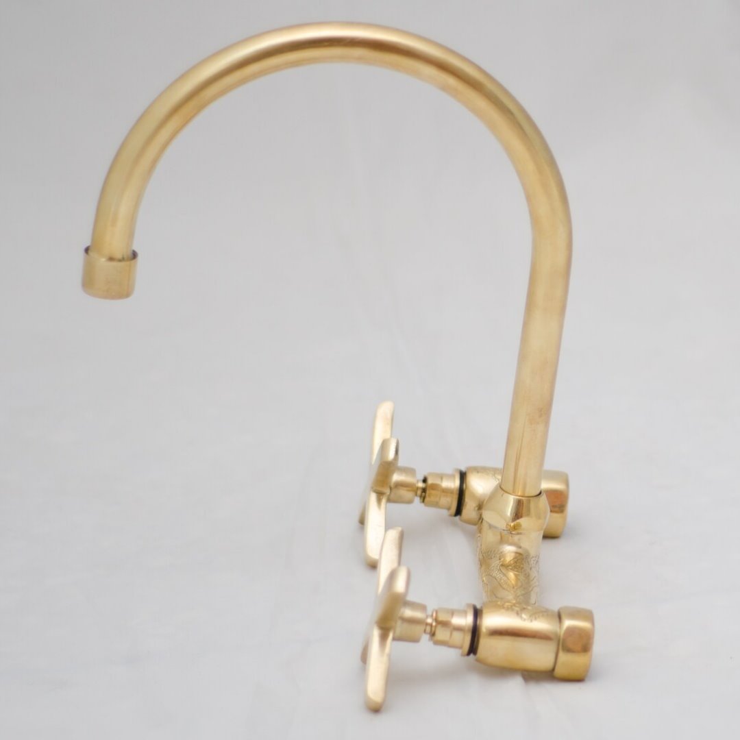 Unlacquered Brass Bathroom Faucet