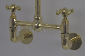 wall mounted bridge kitchen faucet