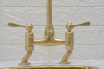 Load image into Gallery viewer, unlacquered brass bridge faucet
