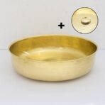 Brushed Brass Bathroom Vessel Sink, Solid Brass Powder Room Basin