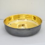 Oil Rubbed Bronze Brass Countertop Vessel Sink, Brass Bathroom Round Basin Sink