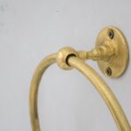 Unlacquered Brass Wall-Mounted Towel Ring Holder, Face Towel Hanger