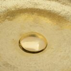 Unlacquered Hammered Brass Countertop Washbasin, Solid Brass Bathroom Vessel Sink