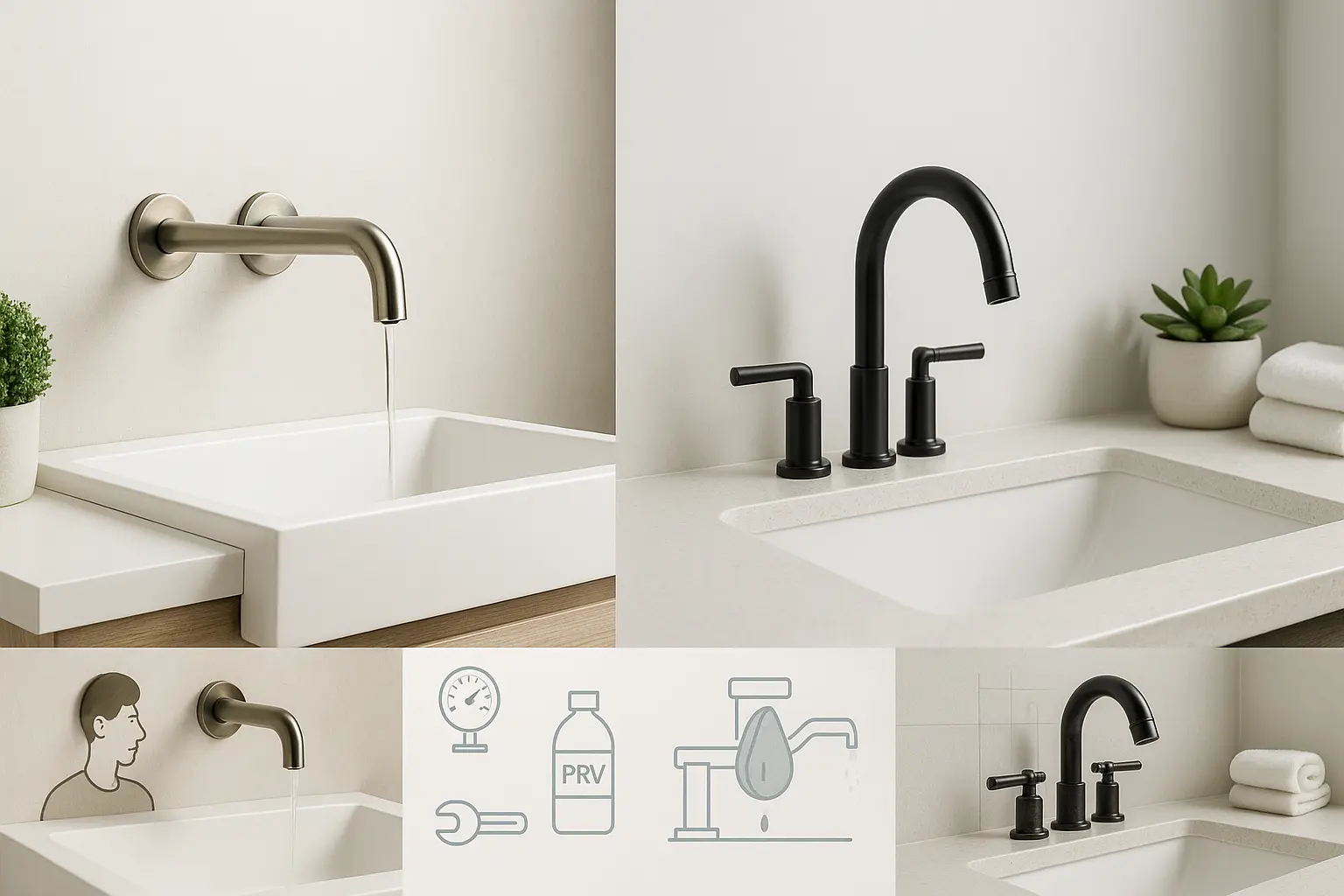 wall mounted vs deck mounted faucet